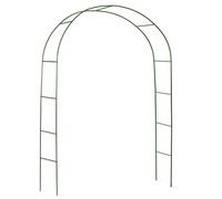 Plonos Arche de Rosier, tuteur, 240 cm, pour Plantes grimpantes, 4 ancrages au Sol, en Acier revêtu par pulvérisation, résistant aux intempéries, aux UV, Vert foncé