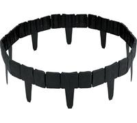 Plonos Bordure de pelouse de Jardin - Bordure de Parterre - Résistant au Gel et aux UV - 10 Pièces 2,5 m Anthracite
