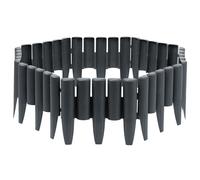 Plonos Lot de 8 Bordures de pelouse - Résistantes au Gel et aux UV - 2,2 m - Gris