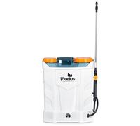 Plonos Pulvérisateur Pulvérisateur Pulvérisateur à Dos Capacité 16L Batterie 8Ah 12V 4 Buses Lance Blanc