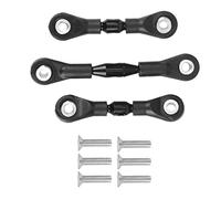 Plookyoe 3 PièCes Tige de Direction en MéTal Biellette de Liaison pour TT-01 TT01 1/10 RC Voiture Mise à Niveau PièCes Accessoires, Noir