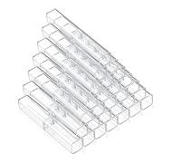 Plookyoe 40 Pièces Boîtes à Crayons Vides Cadeaux Rangement de Stylos en Plastique Boîtes à Crayons en Plastique Transparentes