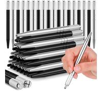 Plookyoe 50 Stylos Microblading Crayons à Sourcils Manuels Fournitures de Microblading Outils à Main de Microblading en Aluminium pour Cosmétiques C