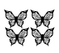 Plookyoe Pochoir Papillon pour Eye-Liner, Pochoir Eye-Liner Papillon, Pochoir de Maquillage pour les Yeux Papillon, Pochoir Papillon Fonctionne 4 Pièces