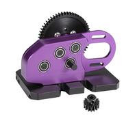 PLOQAZEH pour Capra pour SCX10 pour LCG 1/10 Aluminium 2Low Transmission 30% OD Boîte De Vitesses avec Patin Delrin Spur Gear RC Crawler Building RC Boîte Transmission(Purple,Set)