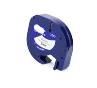 PlosFeng 1PCS 91201 12267 Tapis d'étiquette Compatible 12 mm Compatible avec LT-100H LT100T Le Fabricant d'étiquettes Fonctionne avec 91201 91202 91203 91204 91205(Black on Clear)