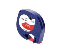 PlosFeng 1PCS 91201 12267 Tapis d'étiquette Compatible 12 mm Compatible avec LT-100H LT100T Le Fabricant d'étiquettes Fonctionne avec 91201 91202 91203 91204 91205(Black on Red)