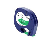 PlosFeng 1PCS 91201 12267 Tapis d'étiquette Compatible 12 mm pour LT-100H LT100T Le Fabricant d'étiquettes Fonctionne avec 91201 91202 91203 91204 91205(Black on Green)