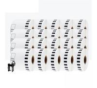 PlosFeng 20 Rouleaux d'étiquettes génériques DK-22205, 62 mm x 30,48 m, continus, compatibles avec Les imprimantes d'étiquettes QL-570/700/720.(20Labels and 1Holder)