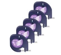 PlosFeng 5-20pcs Black Imprimer des Bandes en Plastique Transparent compatibles avec 91201 Étiquette 12mmx4m Compatible avec LT-100T Plus LT-100H(5PK LT16952)