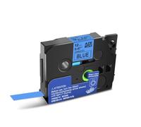 PlosFeng 6/9/12/18/24 mm 231 Tapé d'étiquette Compatible avec Les imprimantes d'étiquette TZ 131 231 431 531 631 731 Ribbons 9leaf Rouleau d'étiquette Compatible(Black on Blue)
