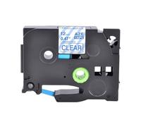 PlosFeng 6/9/12/18/24 mm 231 Tapé d'étiquette Compatible avec Les imprimantes d'étiquette TZ 131 231 431 531 631 731 Ribbons 9leaf Rouleau d'étiquette Compatible(Blue on Clear)