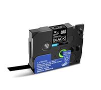 PlosFeng 6/9/12/18/24 mm 231 Tapé d'étiquette Compatible avec Les imprimantes d'étiquette TZ 131 231 431 531 631 731 Ribbons 9leaf Rouleau d'étiquette Compatible(White on Black)