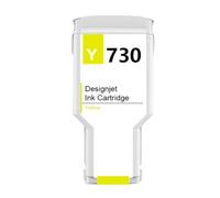 PlosFeng Cartouche à Encre Compatible 730 Compatible avec DesignJet T1600 T2600 T1700 Imprimantes avec Une capacité d'encre à Puce complète de 300 ML(Yellow)