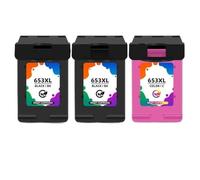 PlosFeng Cartouche à Encre Compatible Compatible avec 653 653xl Remplacement Compatible avec Deskjet 6000 6075 6475 Les imprimantes fonctionnent avec Une Cartouche à Encre 653 XL(2BLACK 1COLOR)