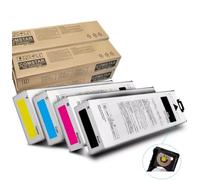PlosFeng Cartouches d'encre Compatible avec imprimante à Jet d'encre Riso Comcolor X7250A EX7250, Ensemble de Quatre Couleurs(X7250A-Black)