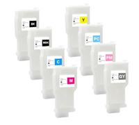 PlosFeng Cartouches d'encre Rechargeables, Paquet de 8 ou 12, compatibles PFI-306, Compatible avec imprimantes des séries IPF8400 et IPF9400, sans Puce(8Color Without Chip)