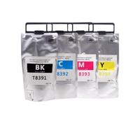 PlosFeng Cartouches d'encre T8391 T8394 Compatible avec Sac d'encre d'imprimante WF-R8590DTWF D3TWFC DTWFC(T8394-Yellow)