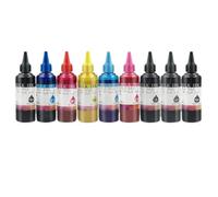 PlosFeng Encre pigmentée Universelle 9 Couleurs 100 ML Compatible avec diverses imprimantes, Dont SureColor P600 P800 Stylus Pro 3800 3880 7890, Ensemble de Recharge d'encre