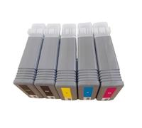 PlosFeng Jeu de Cartouches d'encre 5 Couleurs PFI-8120, Compatible avec TM5200 TM5205 TM5300 TM5305, Encre pigmentée Compatible avec imprimante avec Puce 130ml