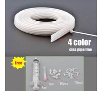PlosFeng Tube d'encre de Ligne 1Mètre CISS en différentes Couleurs avec Tube coude et Bouteille Compatible en Basse(4 Color Tube)