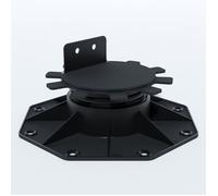 PLOT RÉGLABLE DE 30 À 60 MM POUR TERRASSE BOIS ET COMPOSITE - L: 151 mm - l: 151 mm - E: 60 mm - Noir