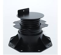 PLOT RÉGLABLE DE 60 À 138 MM POUR TERRASSE BOIS ET COMPOSITE - L: 186 mm - l: 186 mm - Noir