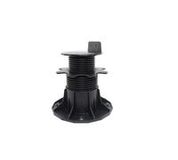 PLOT RÉGLABLE DE 66 À 145 MM POUR TERRASSE BOIS ET COMPOSITE - L: 16 cm - l: 16 cm - Noir