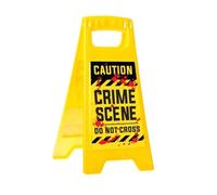 FIESTAS GUIRCA | Pancarte Attention Scène de Crime (31x3.5x53 cm) - Décoration d'Halloween et Fêtes Effrayantes - Idéal pour Thèmes de Policiers et Scénarios de Crime - Attribut pour Célébrations