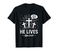 Plot Twist He Lives Luke 24 23 Croix Christian Easter Day T-Shirt