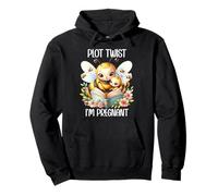 Plot Twist I'm Pregnant Mom to Be Bee Pregnancy Announcement Sweat à Capuche