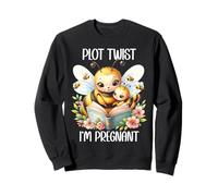Plot Twist I'm Pregnant Mom to Be Bee Pregnancy Announcement Sweatshirt