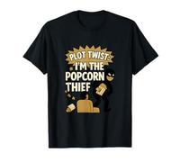 Plot Twist I'm the Popcorn Thief Funny Movie Novelty T-Shirt