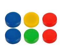 Plots magnétiques Budget aimants Ø 25 mm couleurs assorties - Blister de 6