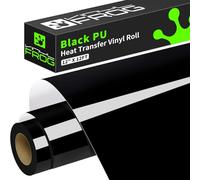 Plotter Cutter Rouleau de vinyle de transfert thermique pour t-shirts, vêtements, sacs et autres tissus Noir 25,5 x 370 cm