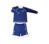 PLOUF! - Ensemble Anti-UV Detente - T-shirt et short Anti-UV pour enfant et bébé (Blue, 12 months)