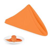 PLOYMONO Lot de 8 serviettes de table en polyester résistant - 43,2 x 43,2 cm - Avec bords ourlés - Idéales pour les mariages, les fêtes, les banquets, etc