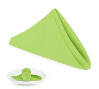 PLOYMONO Lot de 8 serviettes de table résistantes en polyester lavables avec bords ourlés - Idéales pour les mariages, fêtes, banquets, dîners et plus encore - Vert gazon - 43,2 x 43,2 cm