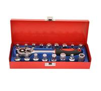 plplaaoo 18 pièces en acier au chrome vanadium 3/8 pouces bouchon de vidange d' carter d' jeu de clés à douille à cliquet clé à douille à cliquet durable de haute qualité pour outil de