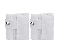 plplaaoo 2 pièces Sac de Vaisselle de Camping Organisateur de Vaisselle en Toile Portable pour 7 pièces Couteau en Bambou Fourchette cuillère Rangement de Voyage dîner de Pique-Nique en (Blanc)
