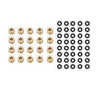 plplaaoo 20 Pcs RC Amortisseur Rotule en Laiton Amortisseur Lien Rod Pivot Rotule avec Caoutchouc O Anneau pour Axial SCX24