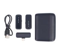 plplaaoo 2pcs Microphone Lavalier sans Fil avec Clip de Cas de Charge sur Un Microphone sans Fil pour l'enregistrement vidéo Vlogging Interview Type C
