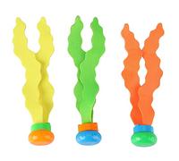 plplaaoo 3 pièces Enfants Piscine Natation plongée algues Jouets Doux élastique sous-Marin Formation Natation Bain Eau Jouets pour Enfants Couleur vive Plastique 16 cm