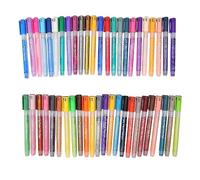 plplaaoo 48 couleurs marqueurs de peinture acrylique imperméables à séchage rapide fort pouvoir couvrant plume en fibre fournitures d'art pour la peinture sur roche bricolage artisanat