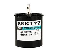 plplaaoo AC220V 28W 5 80r min Moteur synchrone à aimant permanent miniature CW CCW Grand couple Engrenage métallique à faible bruit Bobine de cuivre pur pour équipements d'automatisation (15 tours)