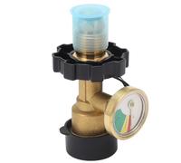 plplaaoo Acteur universel pour bouteille de gaz POL en laiton, acteur universel pour bouteille de gaz POL à QCC1 avec manomètre pour grilles à gaz, réchauffeurs, cuisinières de camping, tables