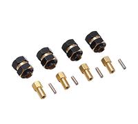plplaaoo Adaptateur d'extension Hexagonal de Roue en Laiton, Large de 4mm, Robuste et Durable pour SCX24 AXI90081 AXI00002 AXI00001 1/24 RC Chenille Noir Or 4 pièces