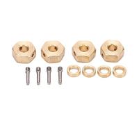 plplaaoo Adaptateurs hexagonaux de Roue RC Laiton Robuste Durable Apparence exquise Installation Facile Extension de moyeu Hexagonal RC pour SCX10 III AXI03007 Or 10 mm 8 mm 6 mm 4 pièces (6mm)