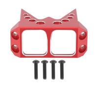 plplaaoo Aluminium Alloy Direering Servo Guard Armor SOA Cover CNC Pièce de Mise à Niveau de Protection anodisée pour 1/10 RC Crawler Cheeter Rig Rock Bouncer Capra RR10 Wraith DIY RC (Rouge)