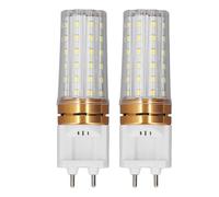 plplaaoo Ampoule de maïs LED 10W 1000lm Économie d'énergie Double Base d'aiguille G12 Bulbe pour l'entrepôt de rue Garage 2pcs (Lumière chaude)